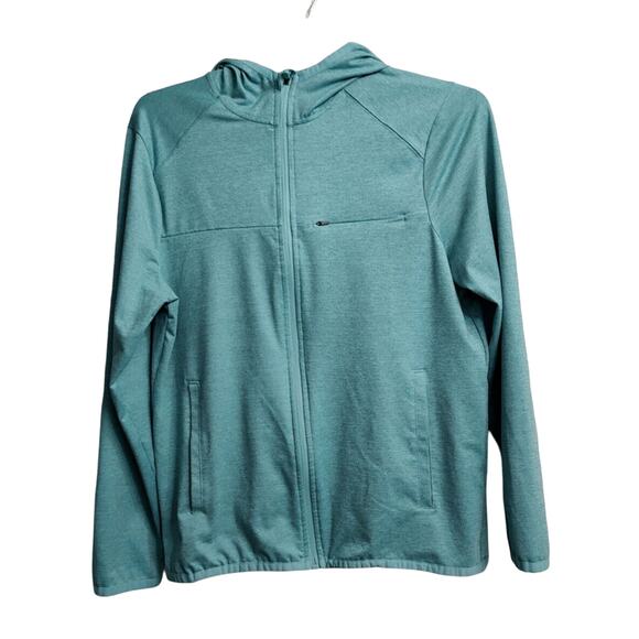 All In Motion Women's Hooded Activewear Stretch Teal Jacket 3 pockets Size M - Picture 1 of 10